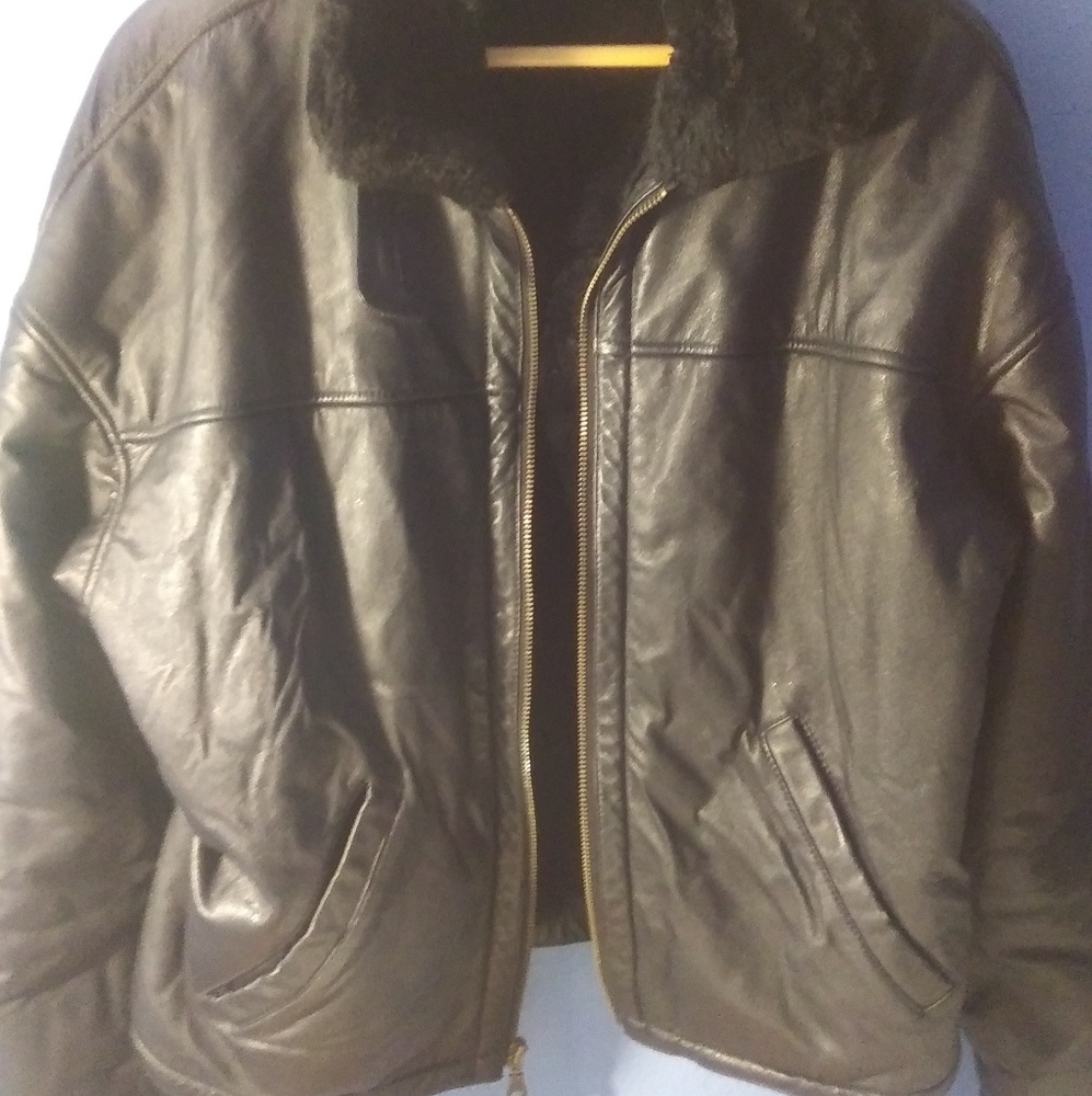 Leather coat